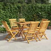 6-Pcs Teak Wood Folding Garden Chair Set