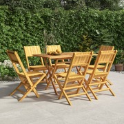 6-Piece Teak Wood Foldable Garden Chair Set