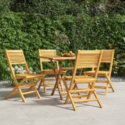 4-Piece Teak Wood Folding Garden Chairs