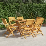 6-Piece Teak Wood Folding Garden Chair Set