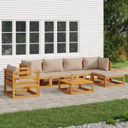 7-Piece Solid Wood Garden Lounge Set