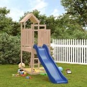 Timber Twist: Solid Wood Pine Playhouse with an Exciting Slide