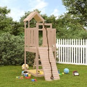 Pine Peaks Adventure Den: Playhouse with Climbing Wall