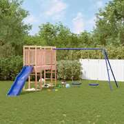 Douglas Delight: Swinging, Sliding, and Solid Wood Playhouse