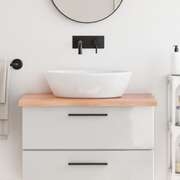 Tranquility - Light Brown Treated Solid Wood Bathroom Countertop