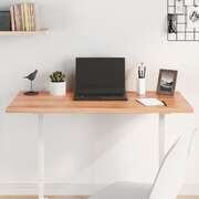 Naturally Oak: Light Brown Treated Solid Wood Table Top