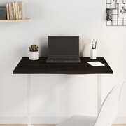 Modern Oak Haven: Dark Grey Treated Solid Wood Table Top