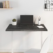 Modern Oak Haven: Dark Grey Treated Solid Wood Table Top
