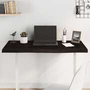 Sleek Oak Ambiance: Dark Grey Treated Solid Wood Table Top