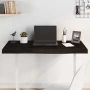 Oak-Inspired Dark Grey Treated Solid Wood Table Top