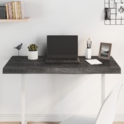 Oak-Inspired Dark Grey Treated Solid Wood Table Top
