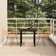 Elegant 3 Piece Garden Dining Set Relaxing Seating Modern Living 