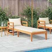 Versatile Sun Lounger with Cream White Living Space Upgrade Garden Leisure 