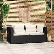 Durable 2 Seater Sofa with Cushions Daily Living Essential Evening 