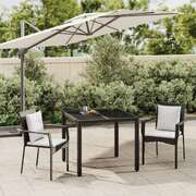 Space Saving 3 Piece Garden Dining Set Relaxing Seating Summer 