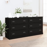 Elegant 2-Piece Black Engineered Wood Dining Ensemble