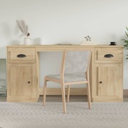 Sonoma Oak Engineered Wood Desk with Cabinet