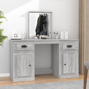 Classic Grey Sonoma Vanity: A Stylish Dressing Table with Mirror