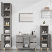 Grey Sonoma Bathroom Engineered Wood 3-Pcs Furniture Elegance