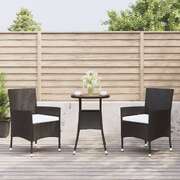 Contemporary 3 Piece Garden Bistro Set Lounge Area Patio Relax 