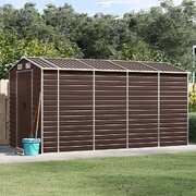 Elegance: Brown Galvanised Steel Garden Shed for Stylish and Durable 