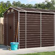 Brown Galvanised Steel Garden Shed for Stylish