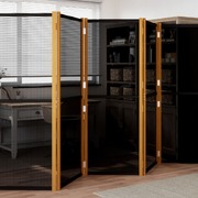 6-Panel Room Divider Black