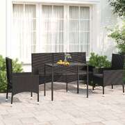 Space Saving 4 Piece Garden Lounge Set Home Decor Accent Evening 