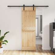 Sliding Door with Hardware Set Solid Wood Pine