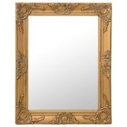 Wall Mirror Baroque Style 50x60 cm Gold