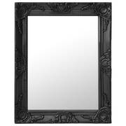 Wall Mirror Baroque Style 50x60 cm Black