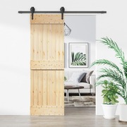 Sliding Door with Hardware Set  Solid Wood Pine