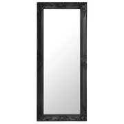 Wall Mirror Baroque Style 50x120 cm Black
