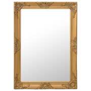 Wall Mirror Baroque Style 60x80 cm Gold