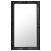 Wall Mirror Baroque Style 60x100 cm Black