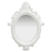 Wall Mirror Castle Style 56x76 cm White