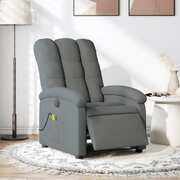 Dark Grey Fabric Electric Massage Recliner Chair