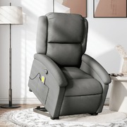 Dark Grey Fabric Stand Up Massage Recliner Chair