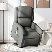 Dark Grey Fabric Electric Stand Up Massage Recliner Chair
