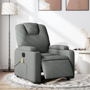Dark Grey-Fabric Electric Massage Recliner Chair