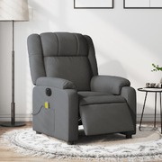 Electric Massage Recliner Chair Dark Grey 