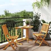 Premium 3 Piece Folding Garden Dining Outdoor Retreat Evening 
