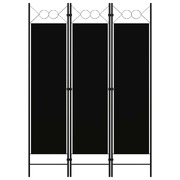 3-Panel Room Divider - Black
