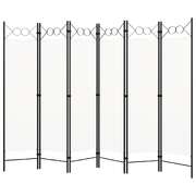 6-Panel Room Divider - Cream White