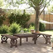 Space Saving Garden Benches 2 pcs Solid Garden Gathering Evening 