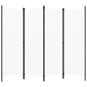 4-Panel Room Divider Cream White 