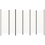 6-Panel Room Divider Cream White