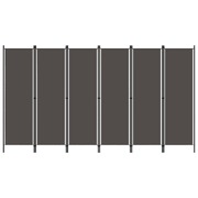 6-Panel Room Divider Anthracite