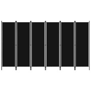 6-Panel Room Divider Black