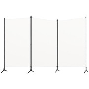 3-Panel Room Divider Cream Fabric